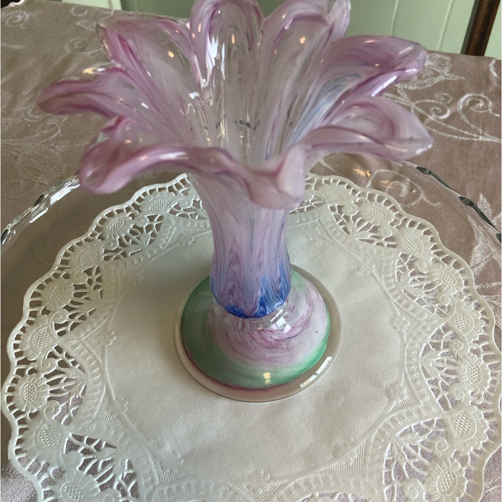 Murano Style Glass Vase